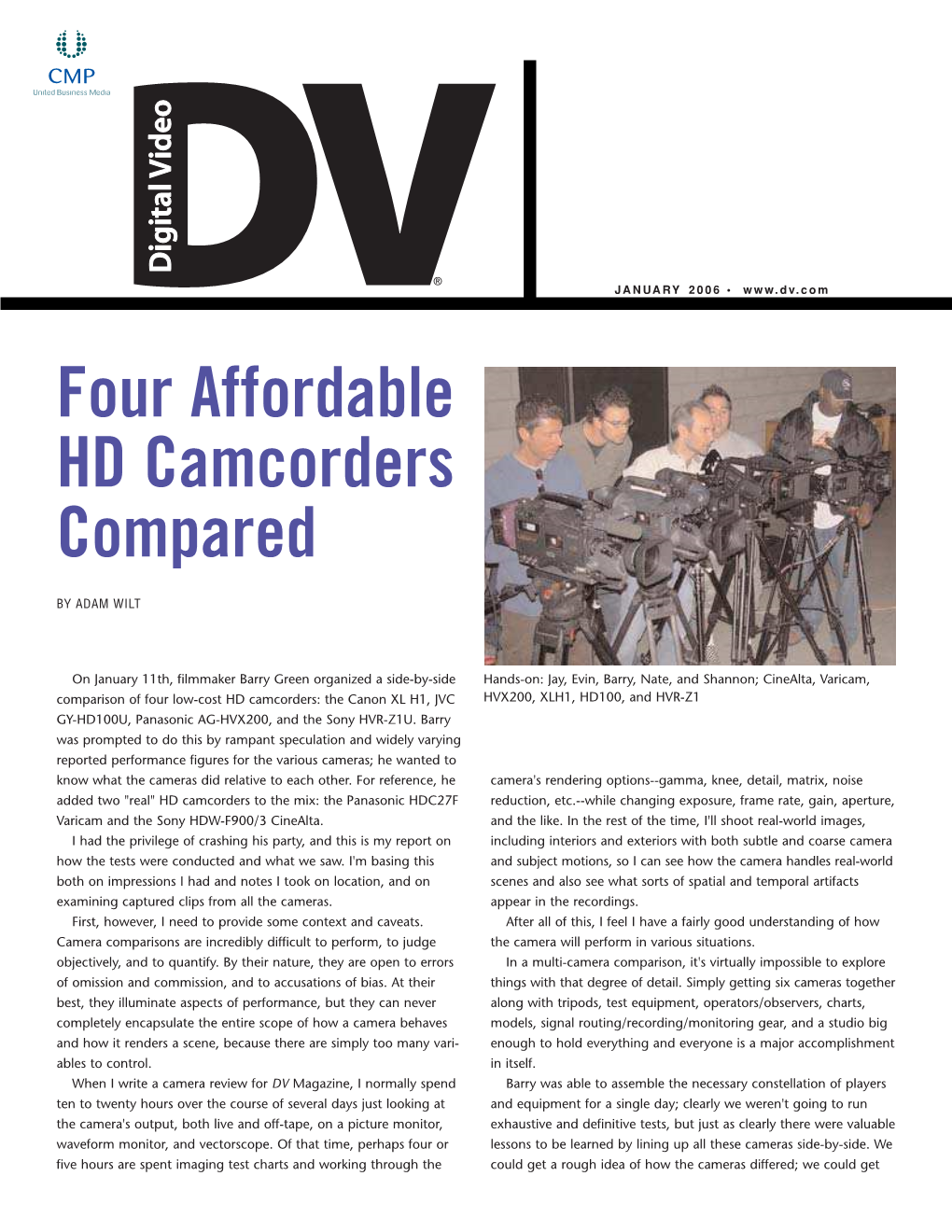 Four Affordable HD Camcorders Compared