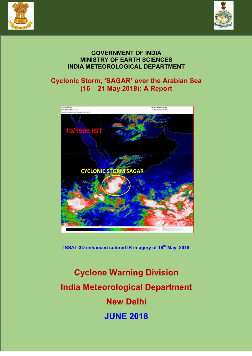 Cyclone Warning Division India Meteorological Department New