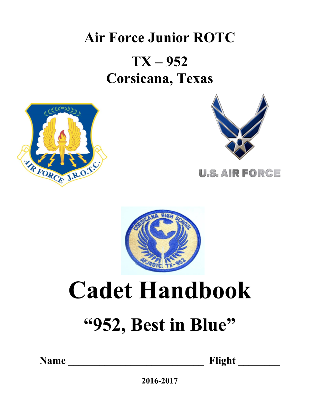 Air Force JROTC Cadet Uniform Instructions