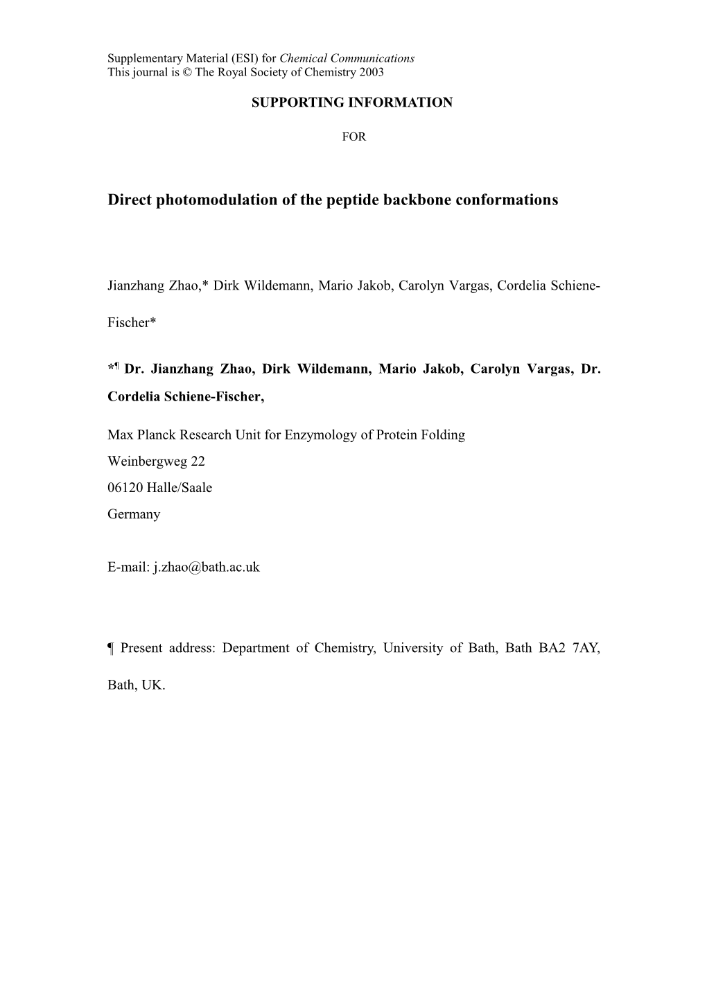 Supplementary Material (ESI) for Chemical Communications