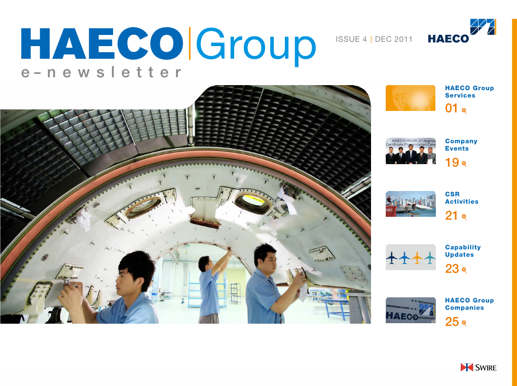 ISSUE 4 DEC 2011 E Newsletter HAECO Group Services 01