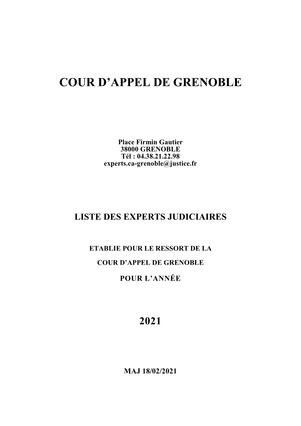 Cour D'appel De Grenoble