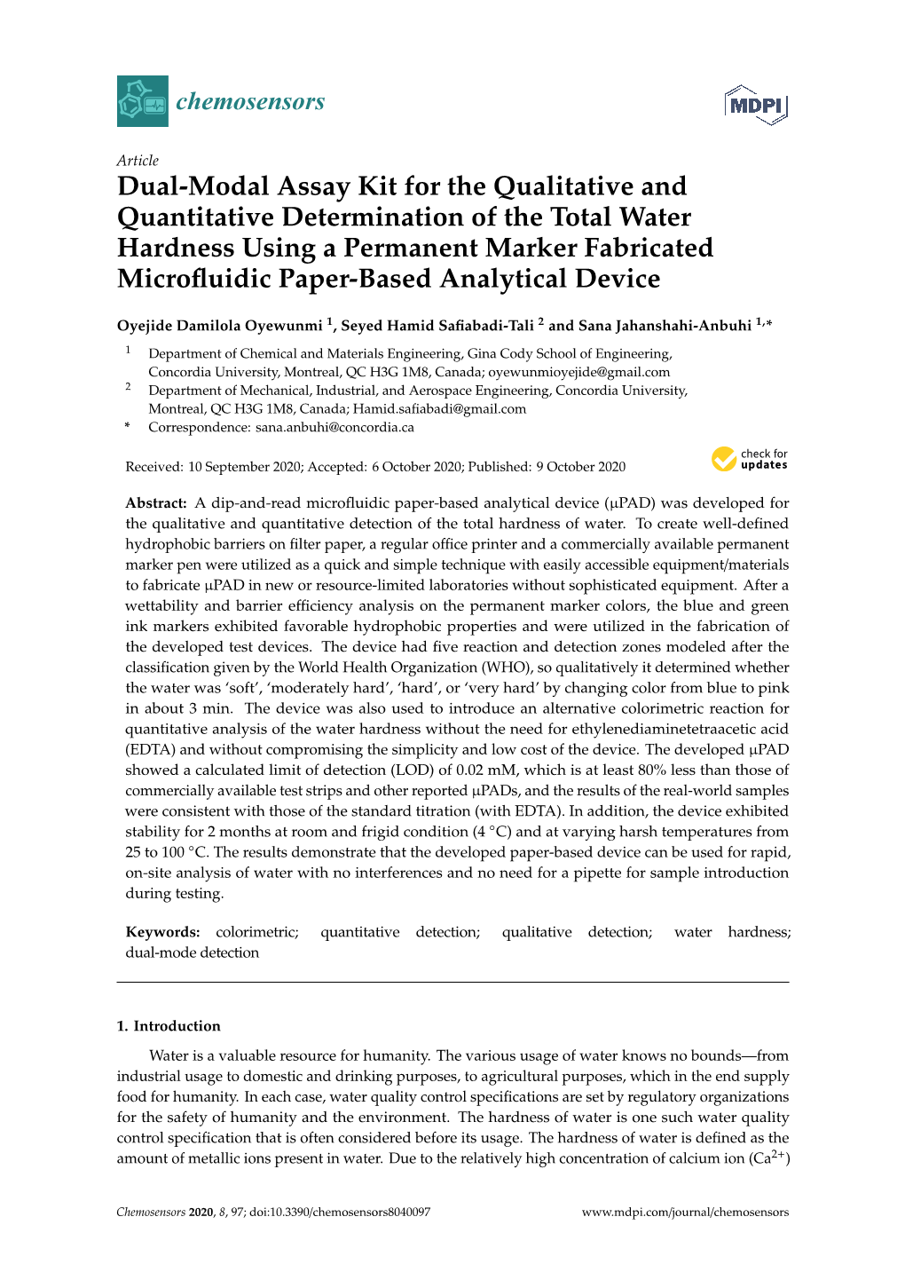 Dual-Modal Assay Kit for the Qualitative and Quantitative