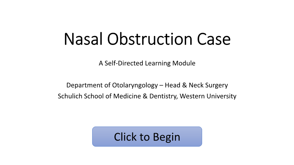 Nasal Obstruction Case