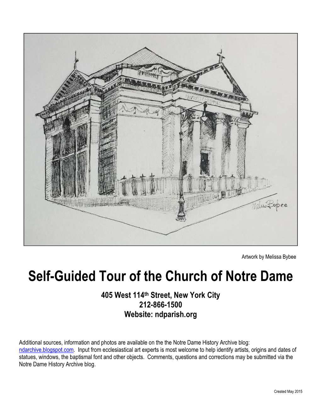 Self-Guided Tour of the Church of Notre Dame