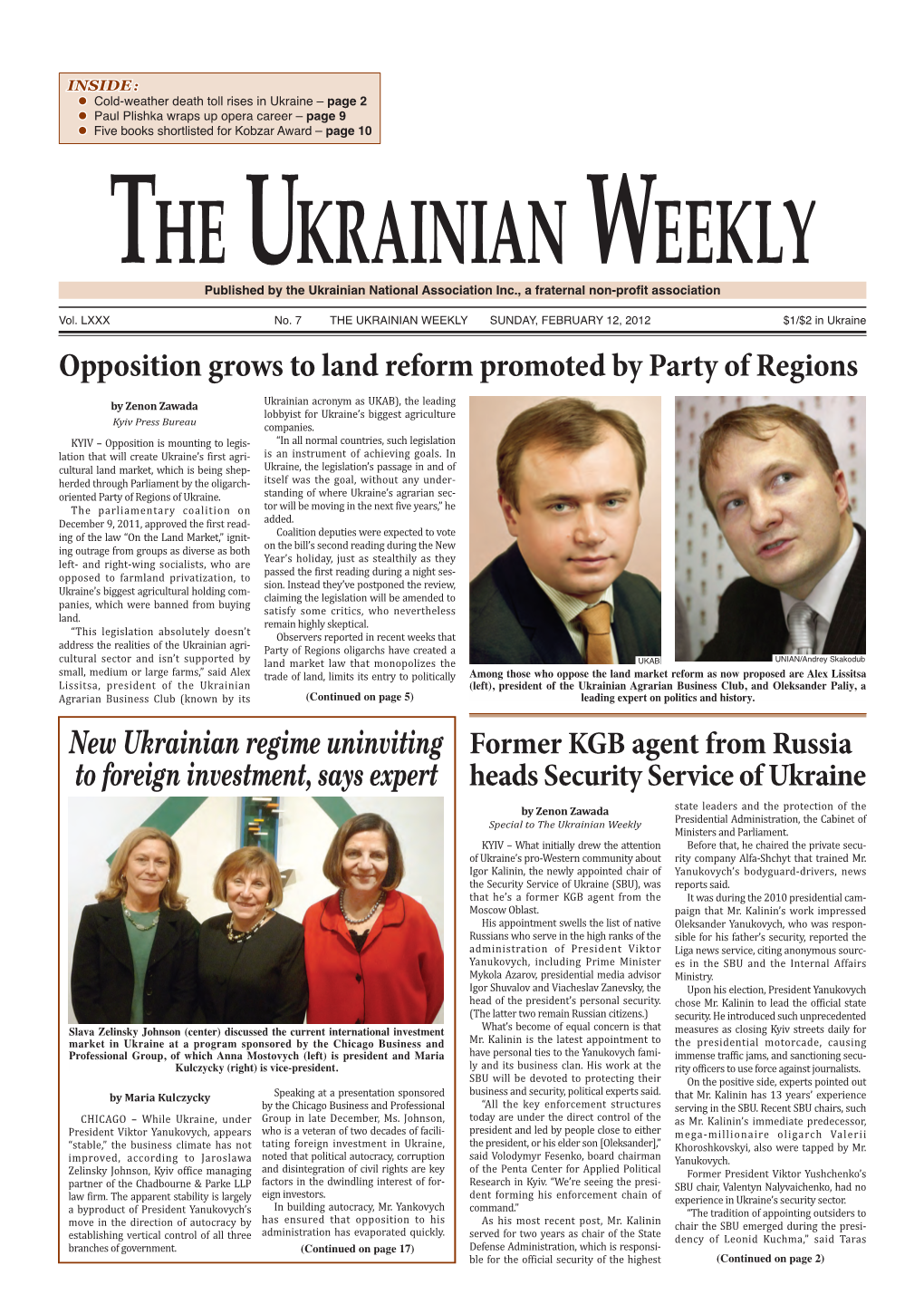 The Ukrainian Weekly 2012, No.7