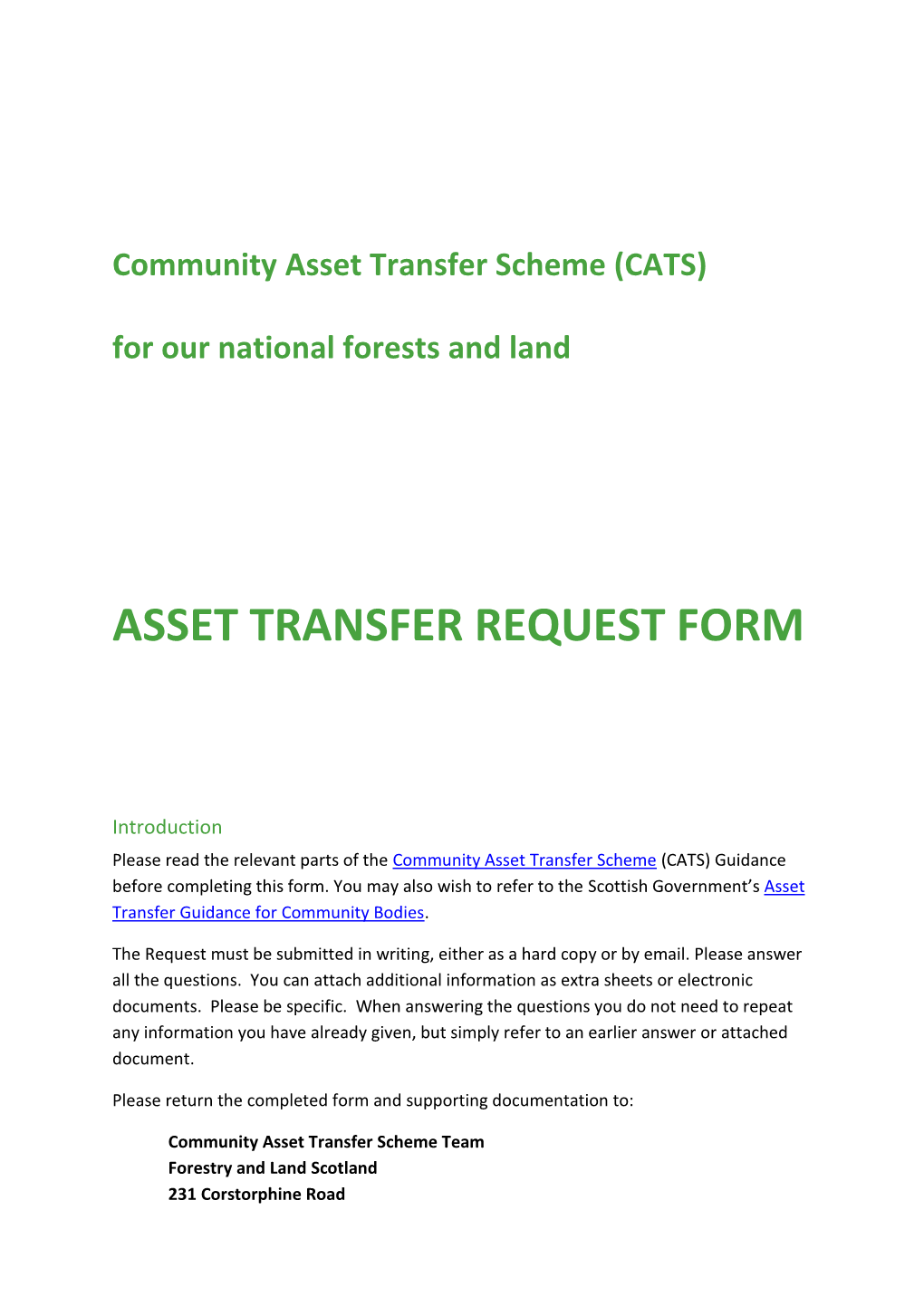 Asset Transfer Request Form