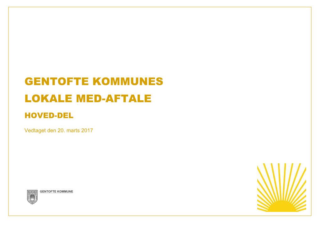 MED Aftale Gentofte Kommune