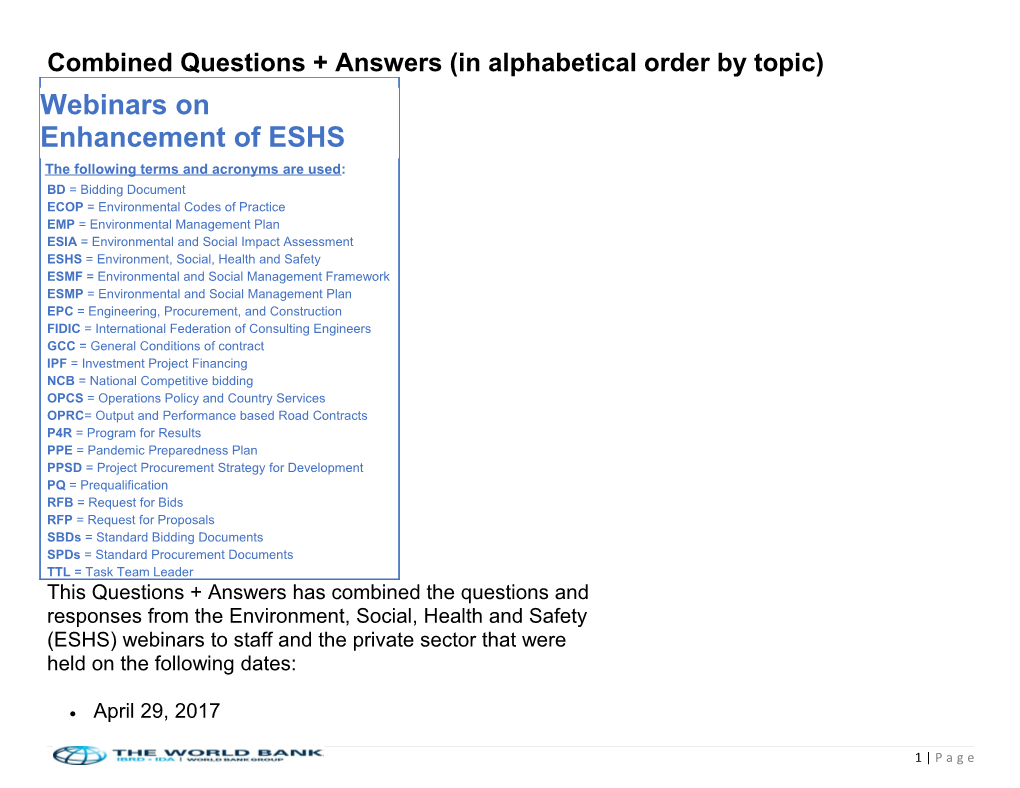 Combined Questions + Answers (In Alphabetical Order by Topic)