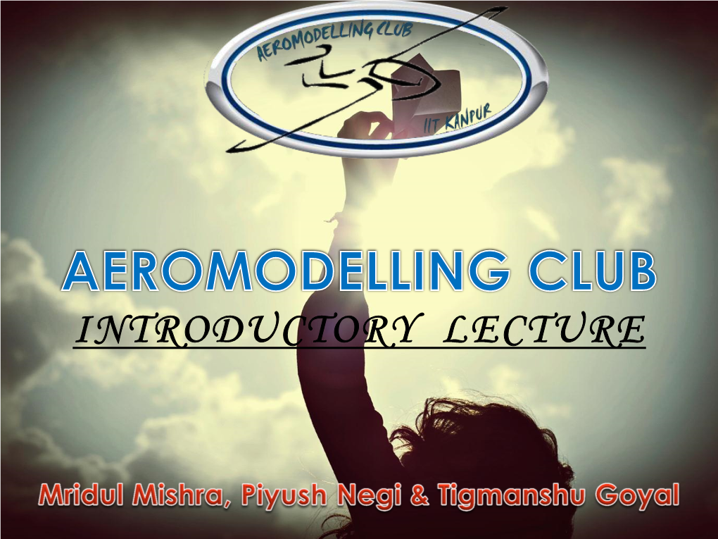 Introductory Lecture a Normal Insect B-2 Stealth Bomber Why Aeromodelling???