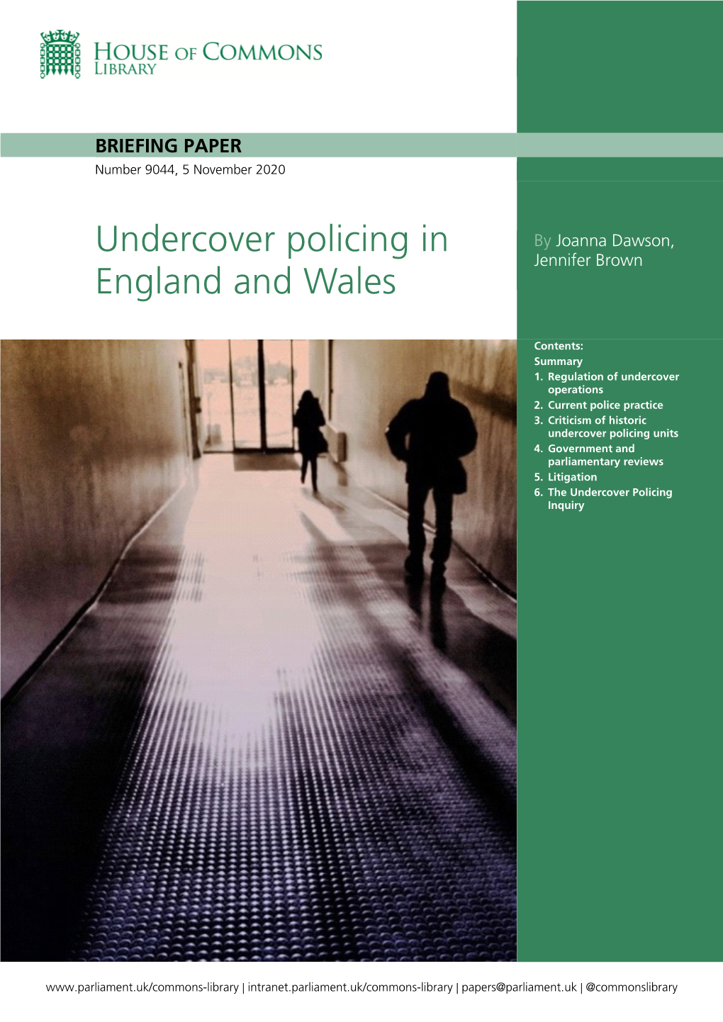 Undercover Policing in England and Wales