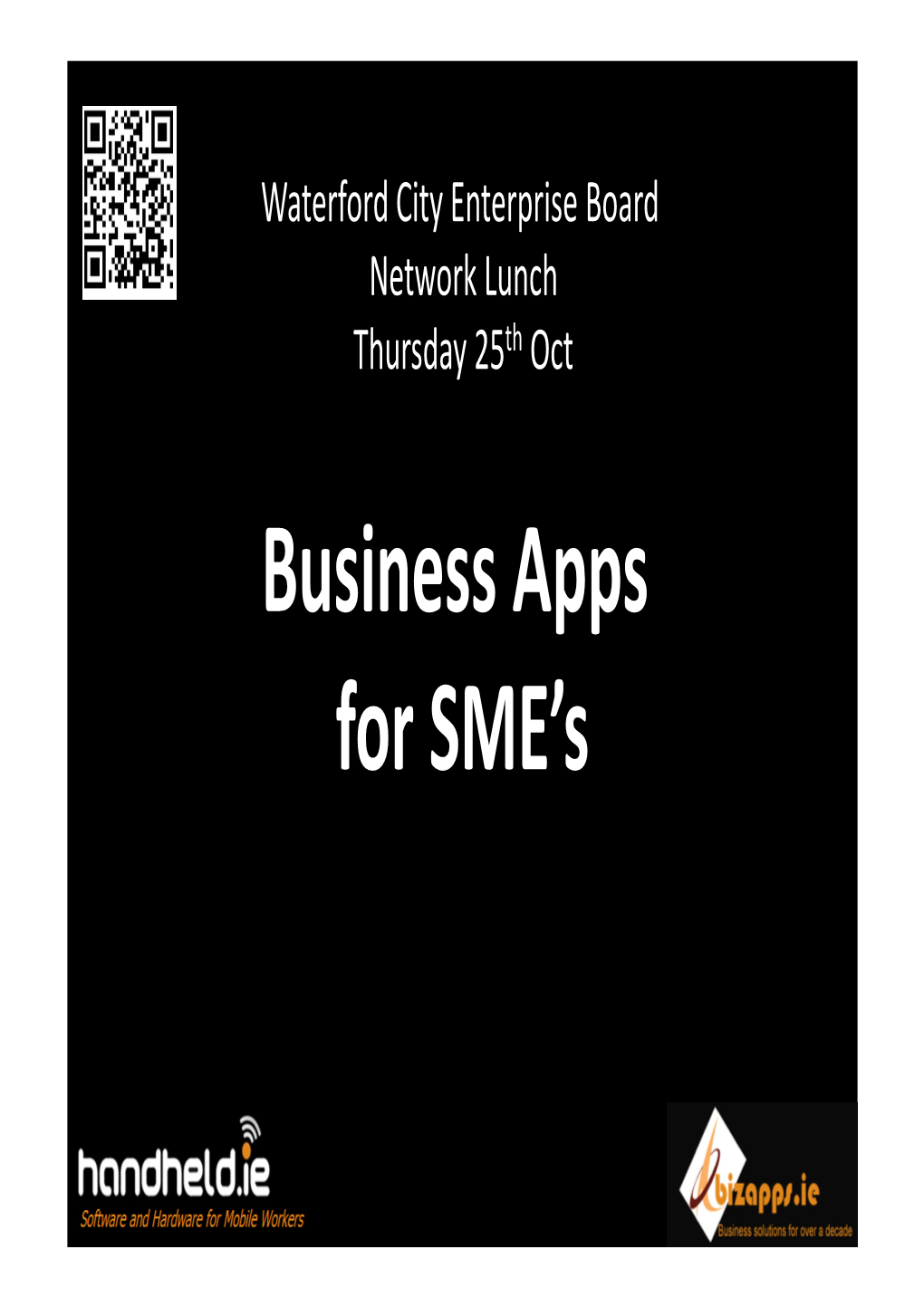 Business Apps for SME's for SME's