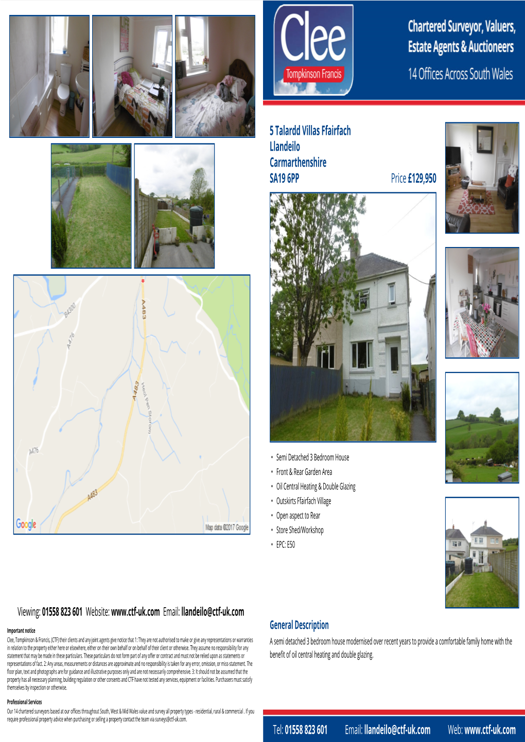 5 Talardd Villas Ffairfach Llandeilo Carmarthenshire Price £129,950