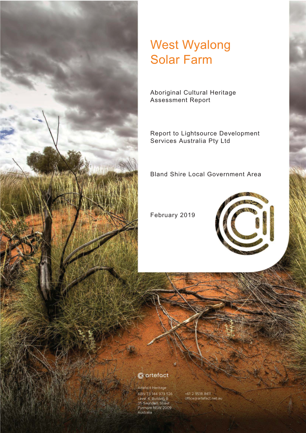 West Wyalong Solar Farm-Aboriginal Cultural Heritage Assessment Report