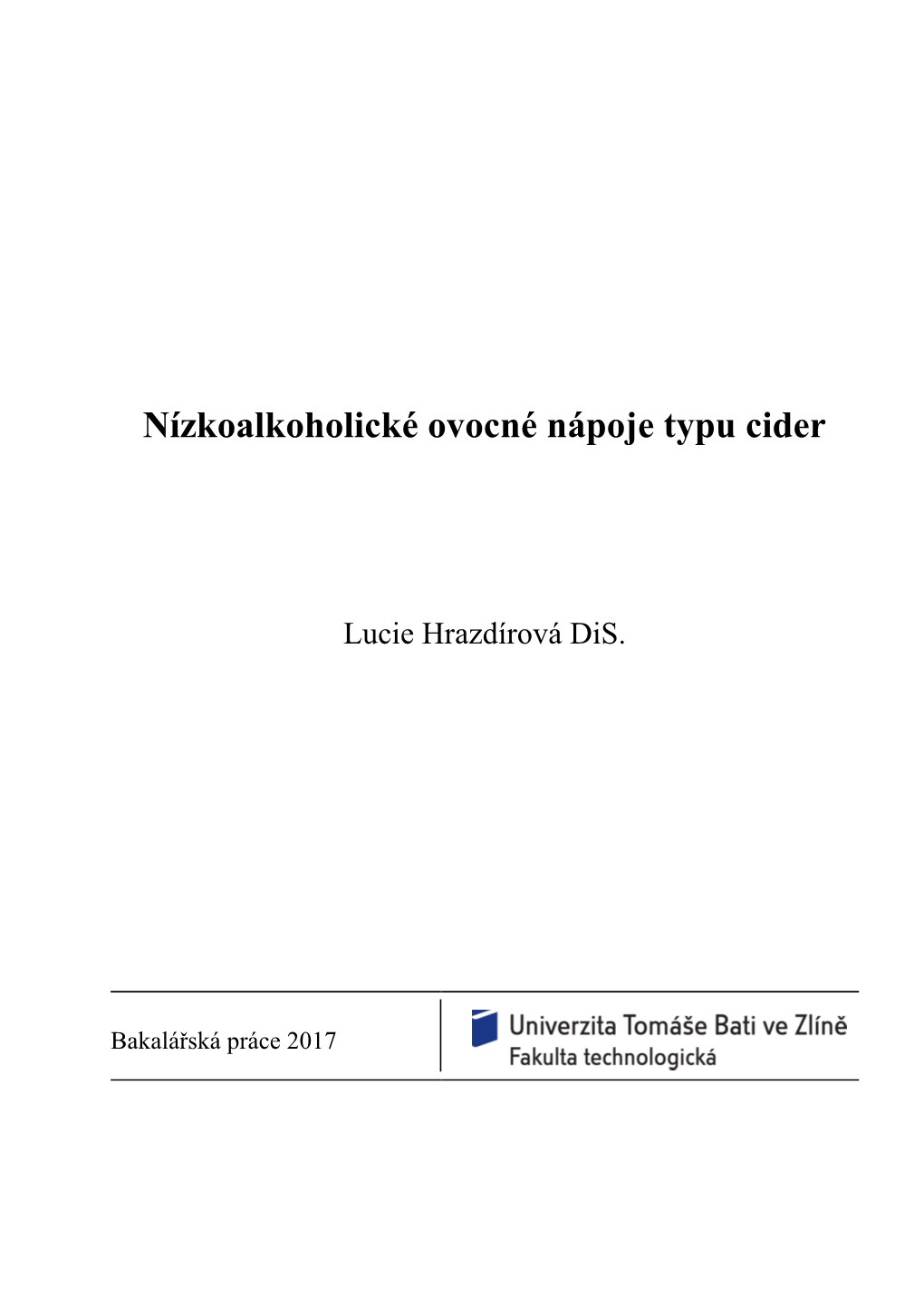 Nízkoalkoholické Ovocné Nápoje Typu Cider