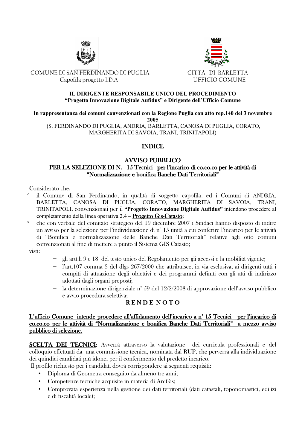 Comune Di San Ferdinando Di Puglia Citta' Di Barletta