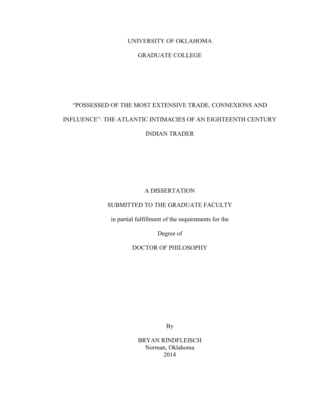 2014 Rindfleisch Bryan Dissertation.Pdf (3.505Mb)