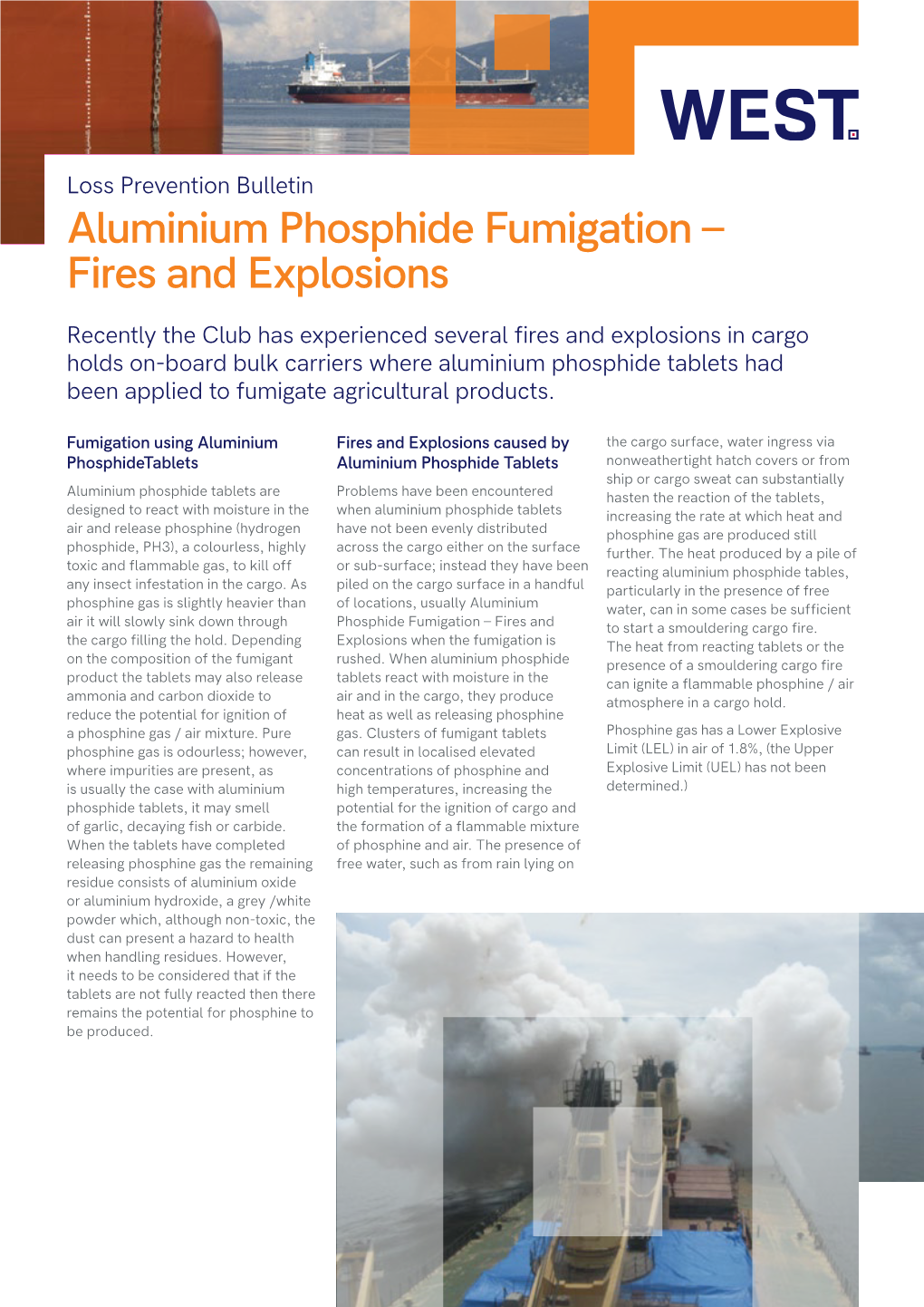 Aluminium Phosphide Fumigation – Fires and Explosions