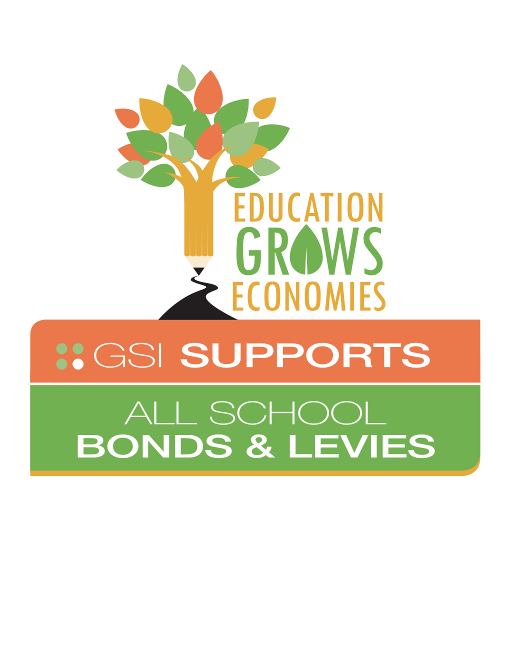 GSI SUPPORTS ALL SCHOOL BONDS & LEVIES School Bonds & Levies SUPPORT SCHOOL BONDS & LEVIES Educationgrowseconomies.Com EDUCATION GR WS ECONOMIES