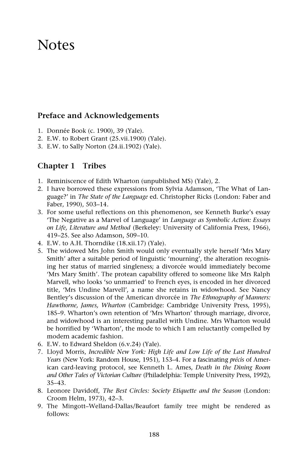 Preface and Acknowledgements Chapter 1 Tribes