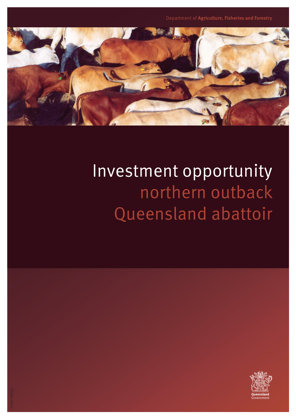 Investment Opportunity Northern Outback Queensland Abattoir CS1963 09/12