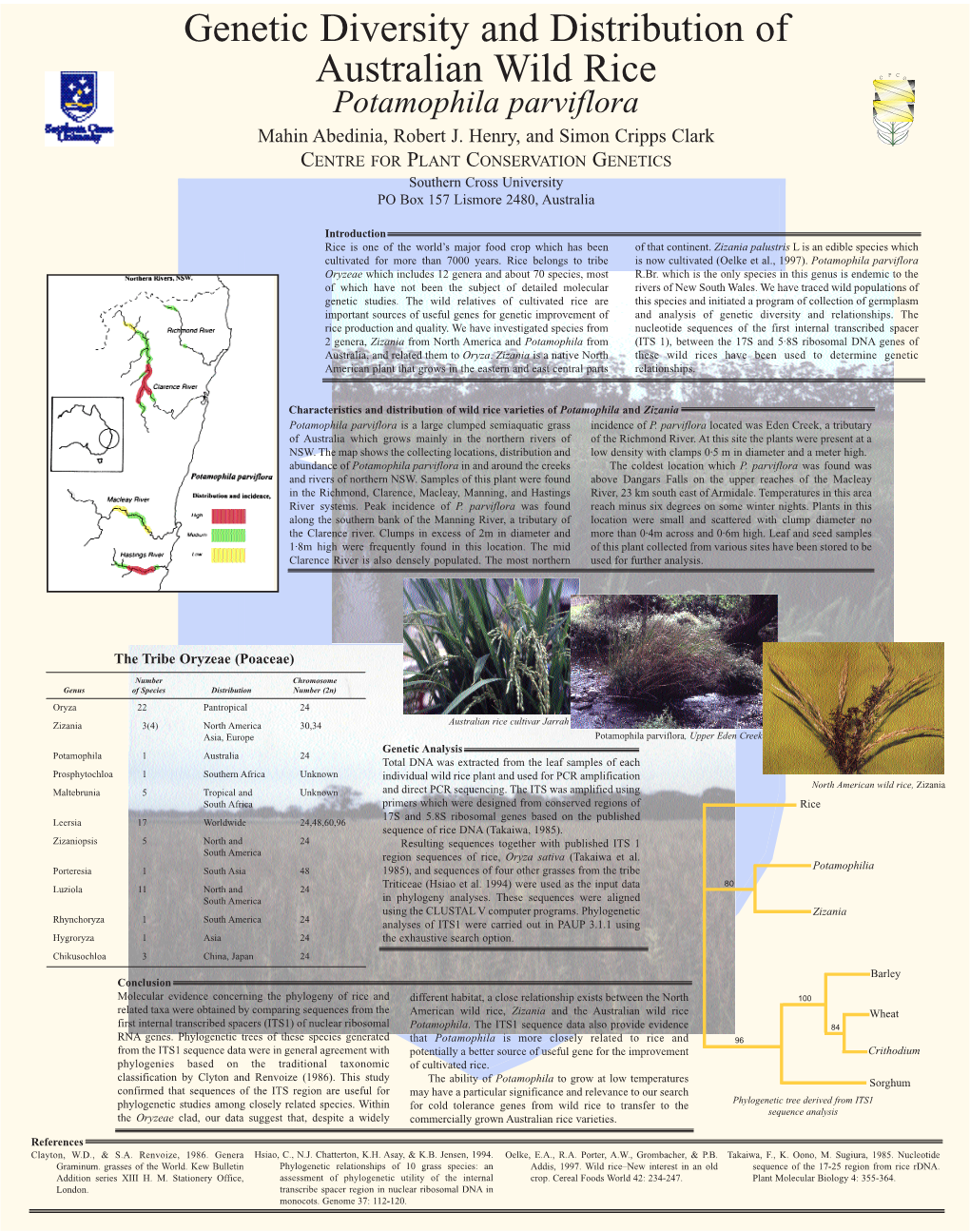 Potamophila Parviflora Mahin Abedinia, Robert J