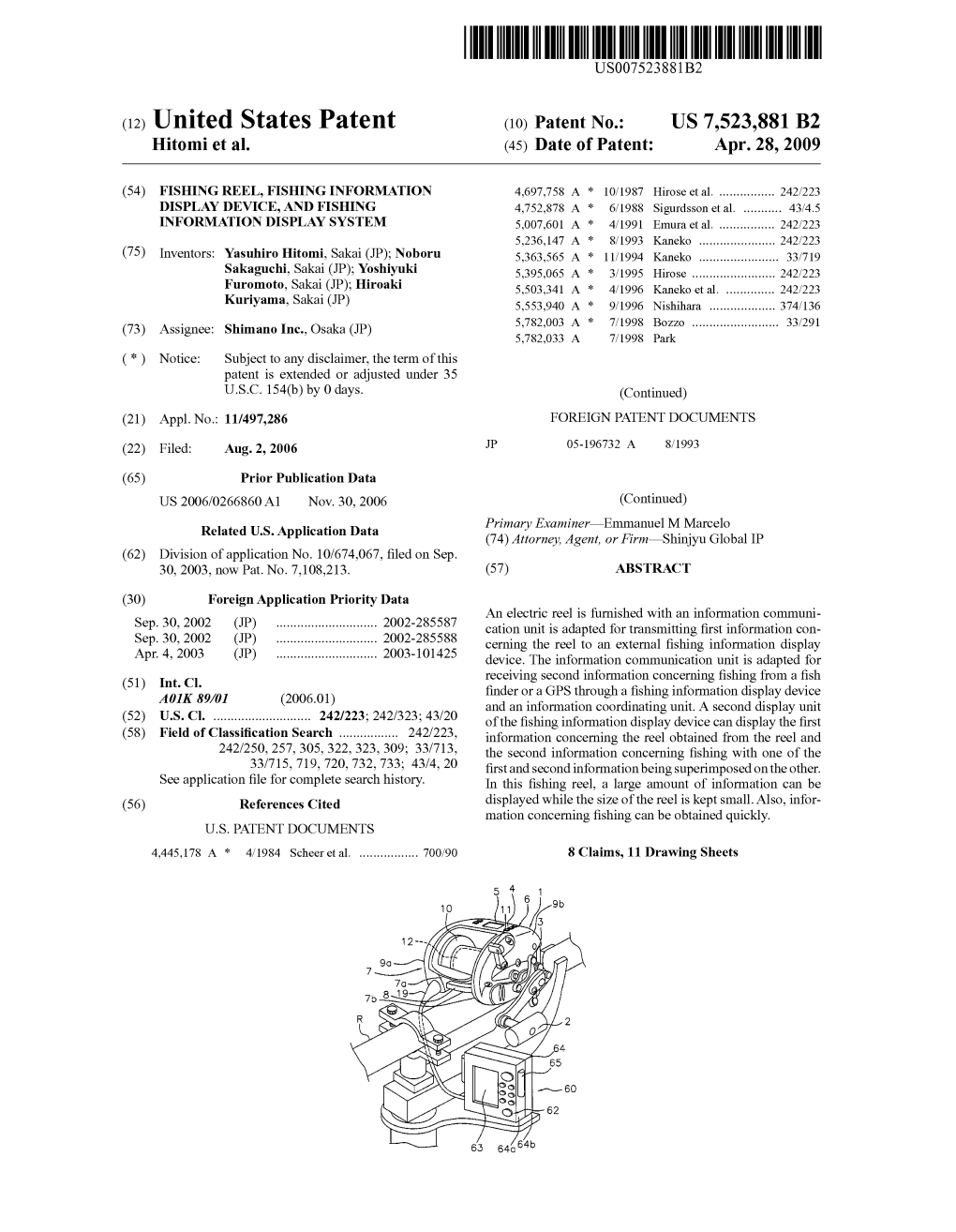 (12) United States Patent (10) Patent No.: US 7,523,881 B2 Hitomi Et Al