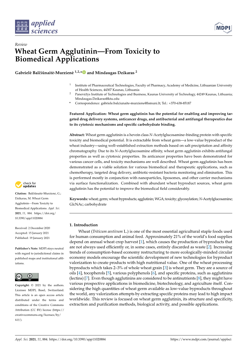 Wheat Germ Agglutinin—From Toxicity to Biomedical Applications