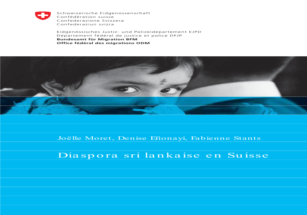 Diaspora Sri Lankaise En Suisse Edition Table Des Matières