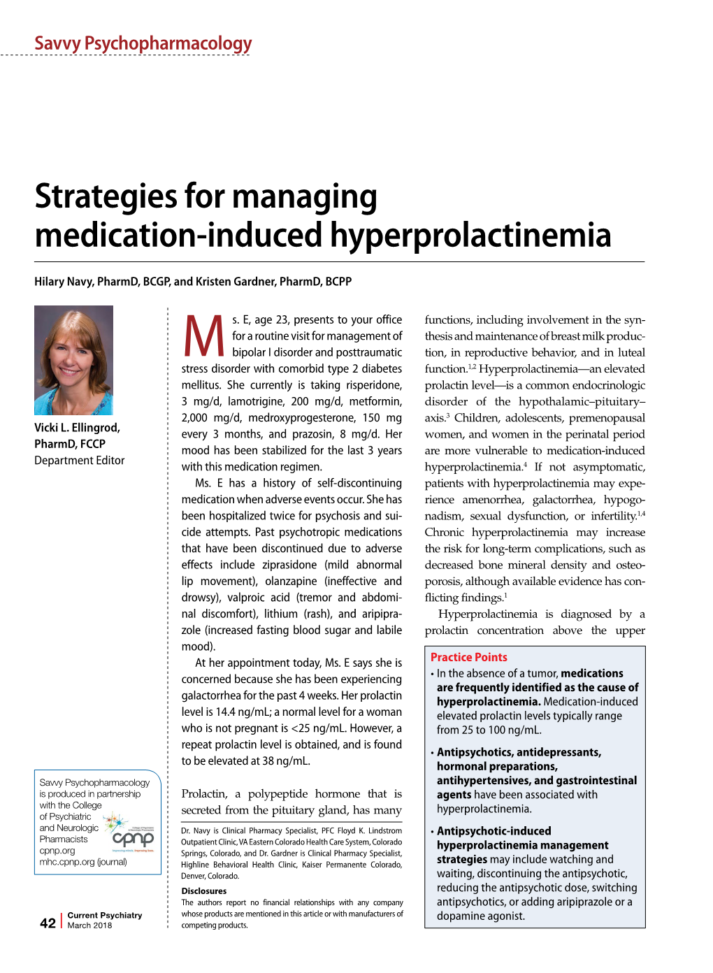 Strategies for Managing Medication-Induced Hyperprolactinemia