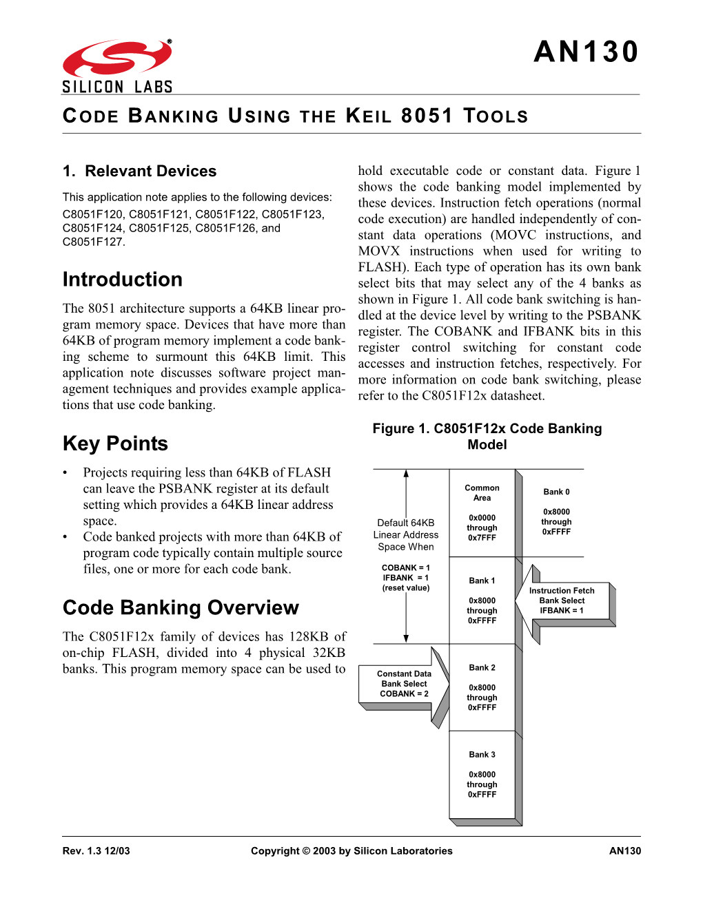 AN130: Code Banking Using the Keil 8051 Tools