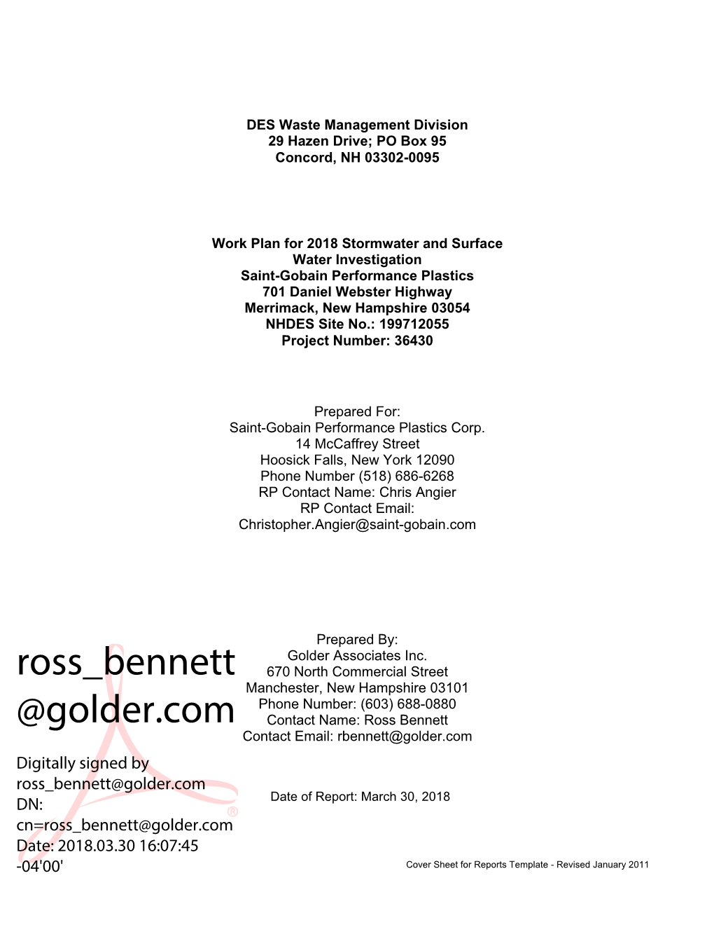 Ross Bennett @Golder.Com