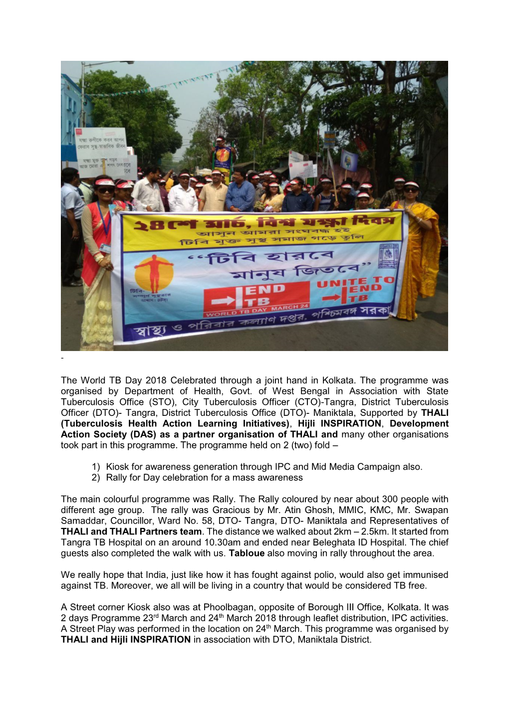 Kolkata Commemorates World TB