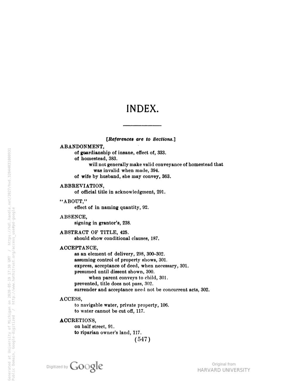 The Conveyance of Estates in Fee by Deed : Being a Statemennt of The