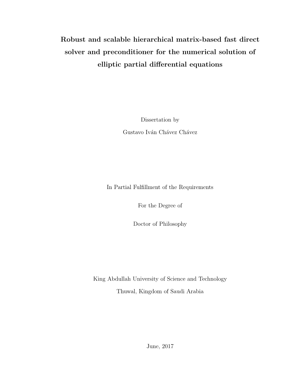 Robust and Scalable Hierarchical Matrix-Based Fast Direct Solver and Preconditioner for the Numerical Solution of Elliptic Partial Diﬀerential Equations