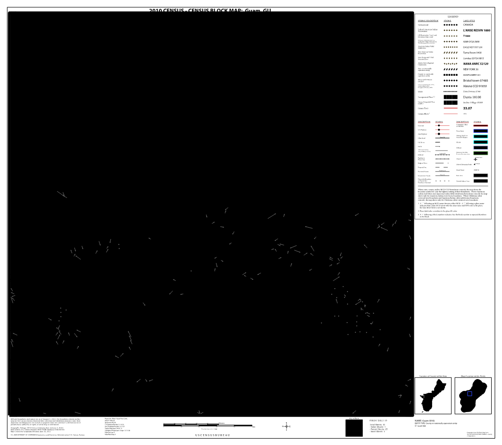 CENSUS BLOCK MAP: Guam, GU 144.763972E LEGEND SYMBOL DESCRIPTION SYMBOL LABEL STYLE International CANADA