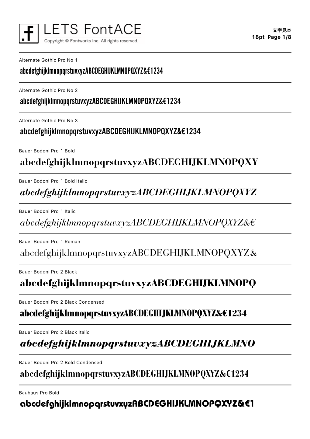 Monotype Font Catalog