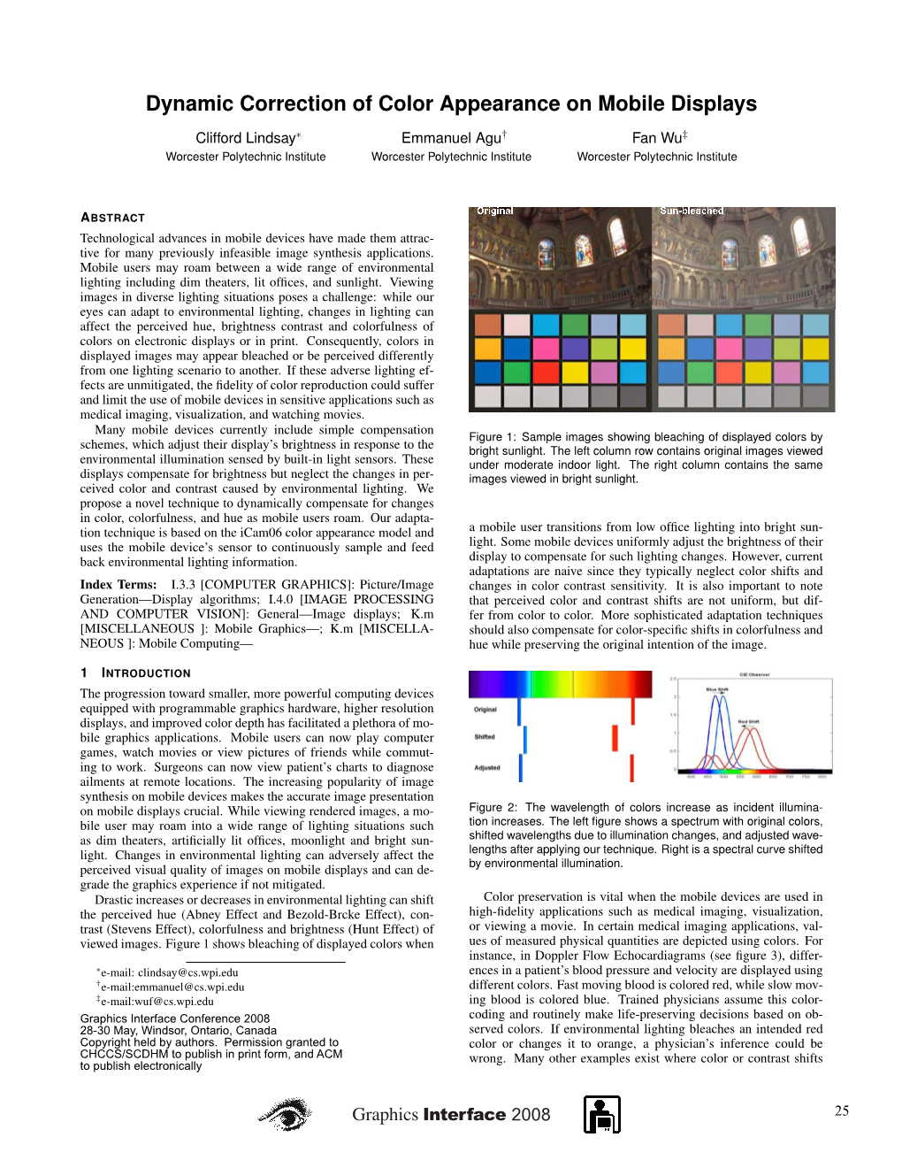 Dynamic Adaptation of Color Appearance on Mobile Devices