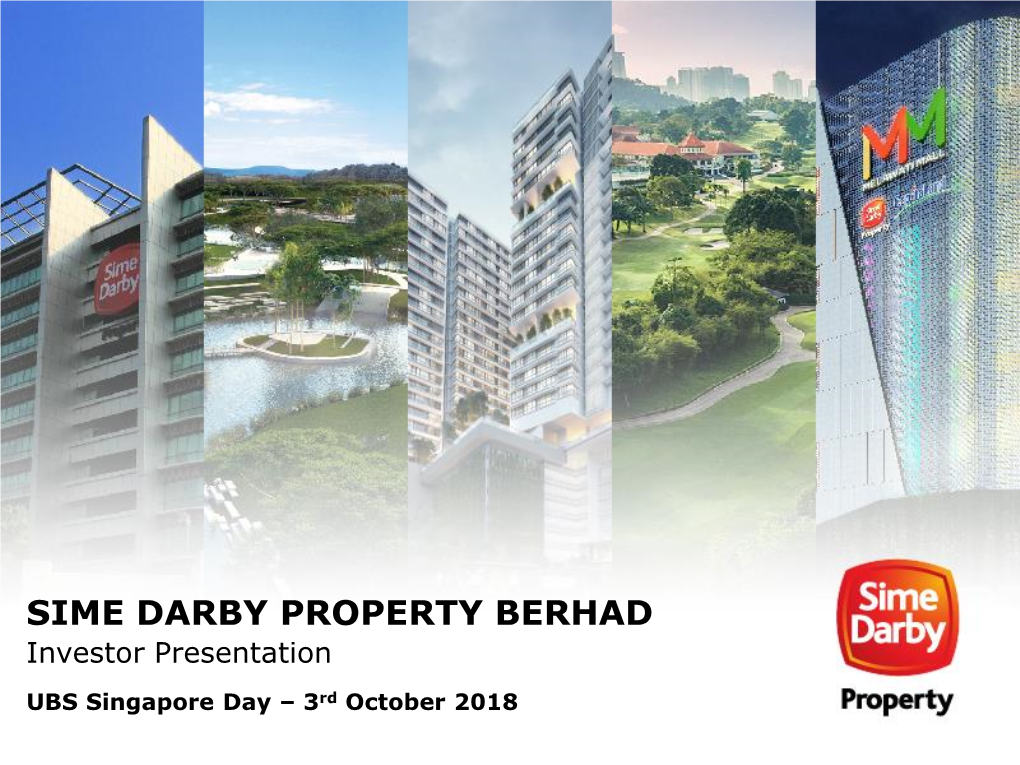 SIME DARBY PROPERTY BERHAD Investor Presentation