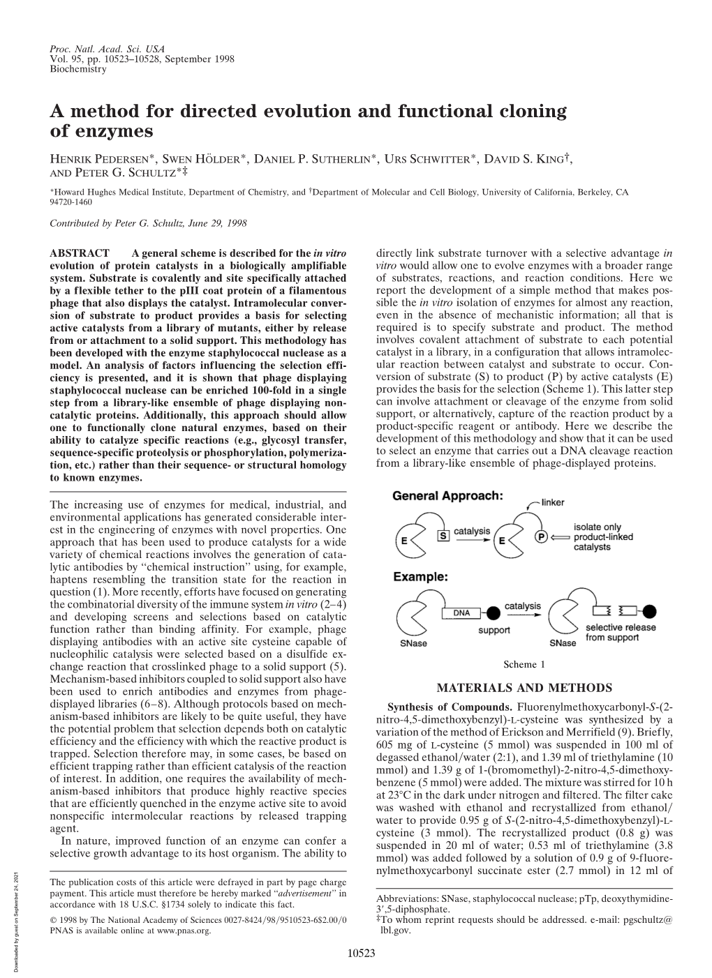 A Method for Directed Evolution and Functional Cloning of Enzymes