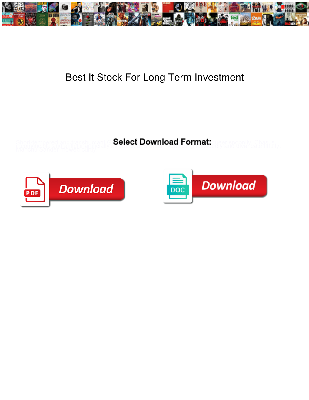 Best It Stock for Long Term Investment