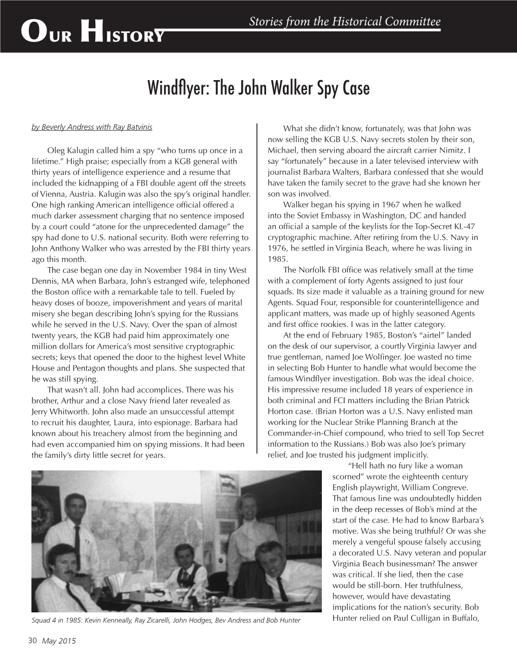 Windflyer: the John Walker Spy Case