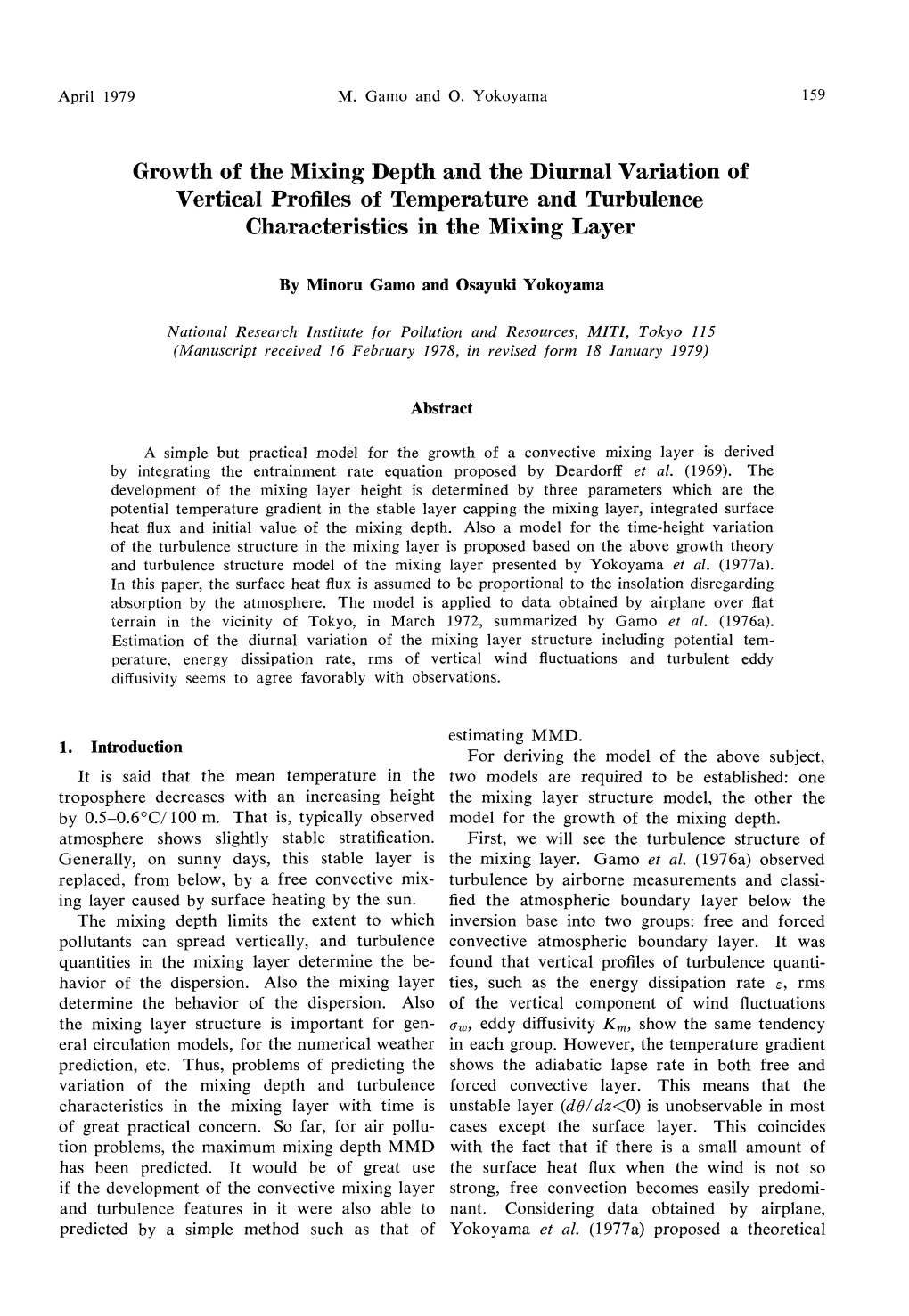 Growth of the Mixing Depth and the Diurnal Variation of Vertical Profiles of Temperature and Turbulence Characteristics in the Mixing Layer