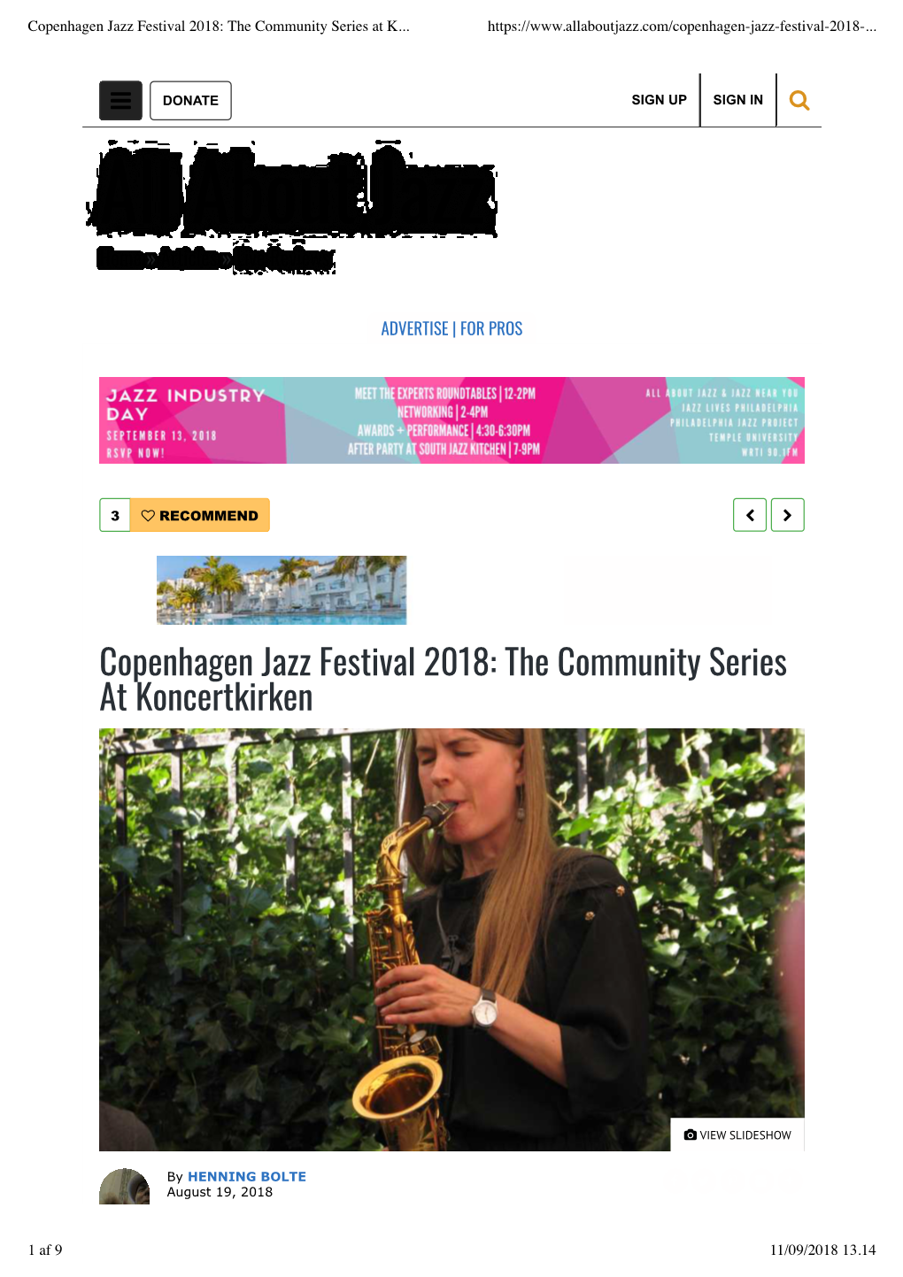 Copenhagen Jazz Festival 2018: the Community Series at Koncertkirken