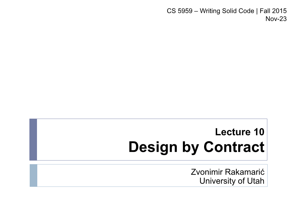 Design by Contract