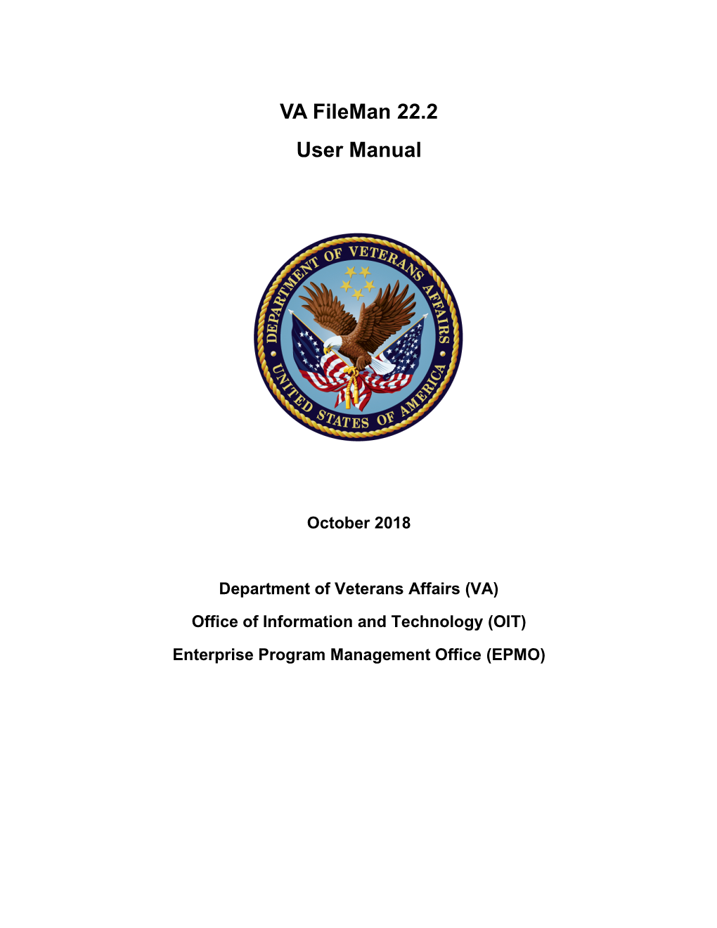 VA Fileman 22.2 User Manual