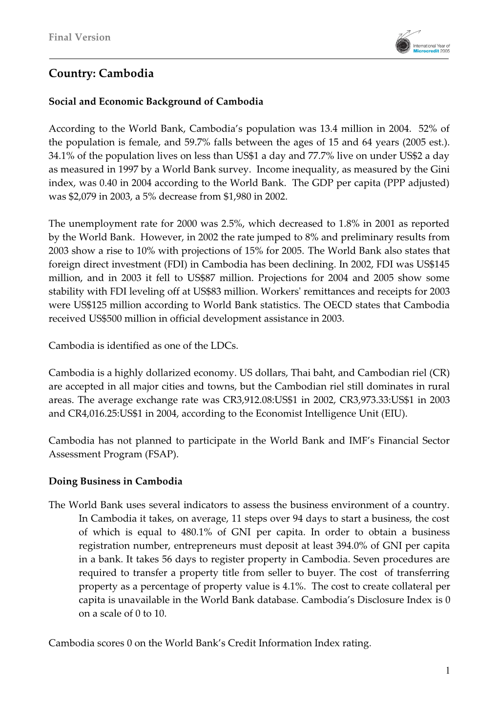 Social and Economic Background of Panama