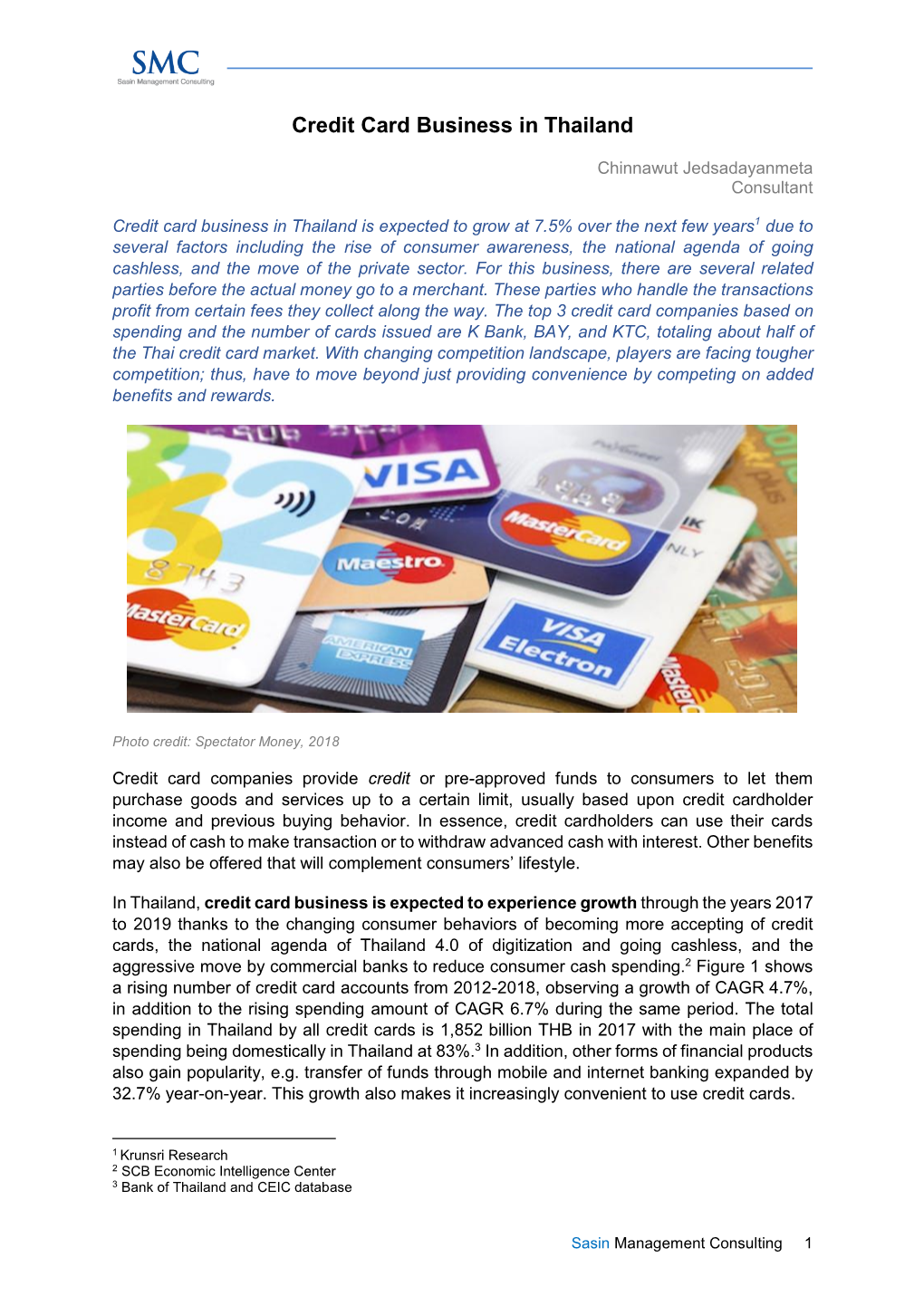 Credit Card Business in Thailand