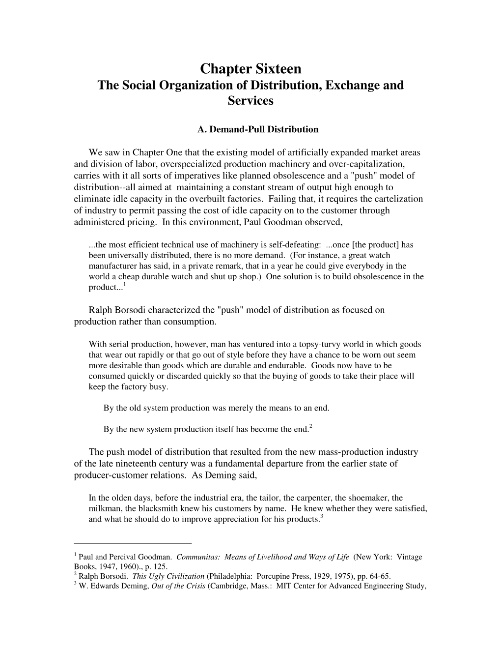 19. Chapter 16--Social Organization of Distribution and Exchange.Wps