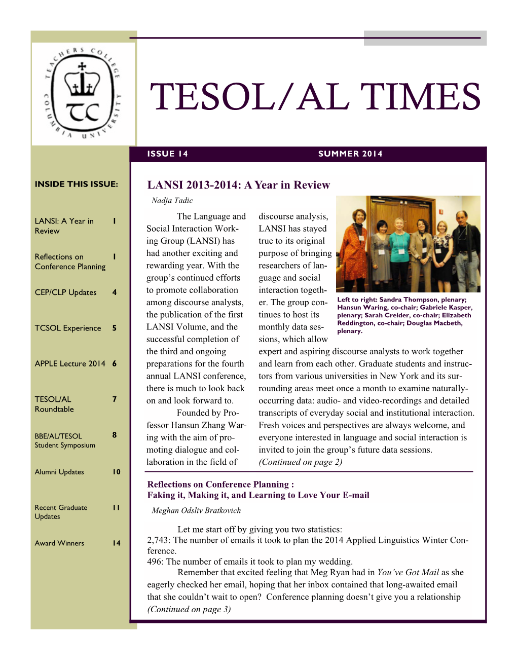 TESOL AL Times Newsletter 2014.Pub